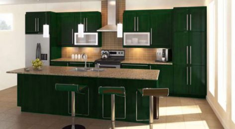 Кухня анита праздничного зелёного цвета